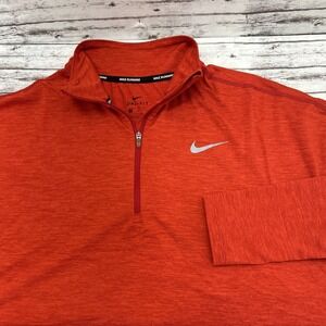 Nike Running Dri Fit 1/4 Zip Long Sleeve Shirt Athletic Thumb Holes Womens M